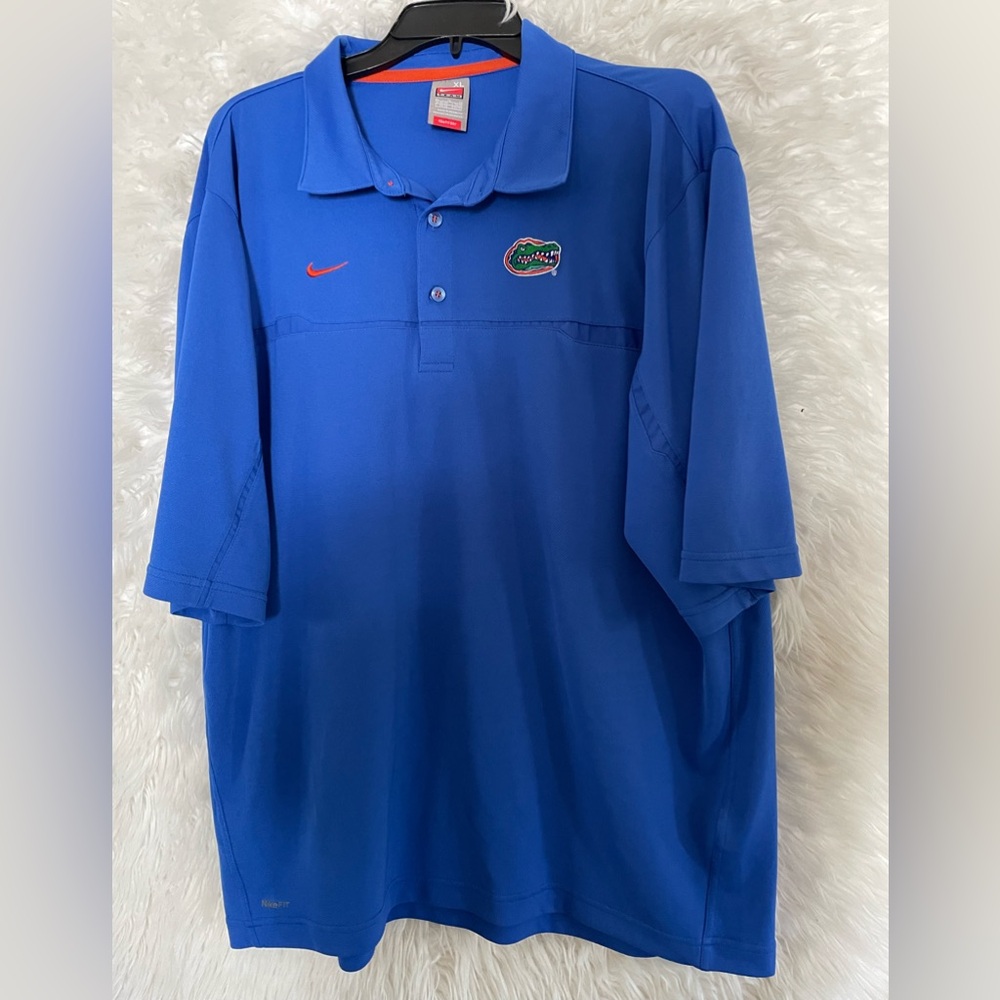 Nike Florida Gators Men’s Fit-Dry Royal Blue Short Sleeve Polo Shirt. Size XL
